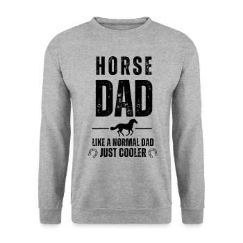 HORSE DAD - Unisex Sweatshirt - salt & pepper - Front - Alina (178cm) & Michal (187cm)