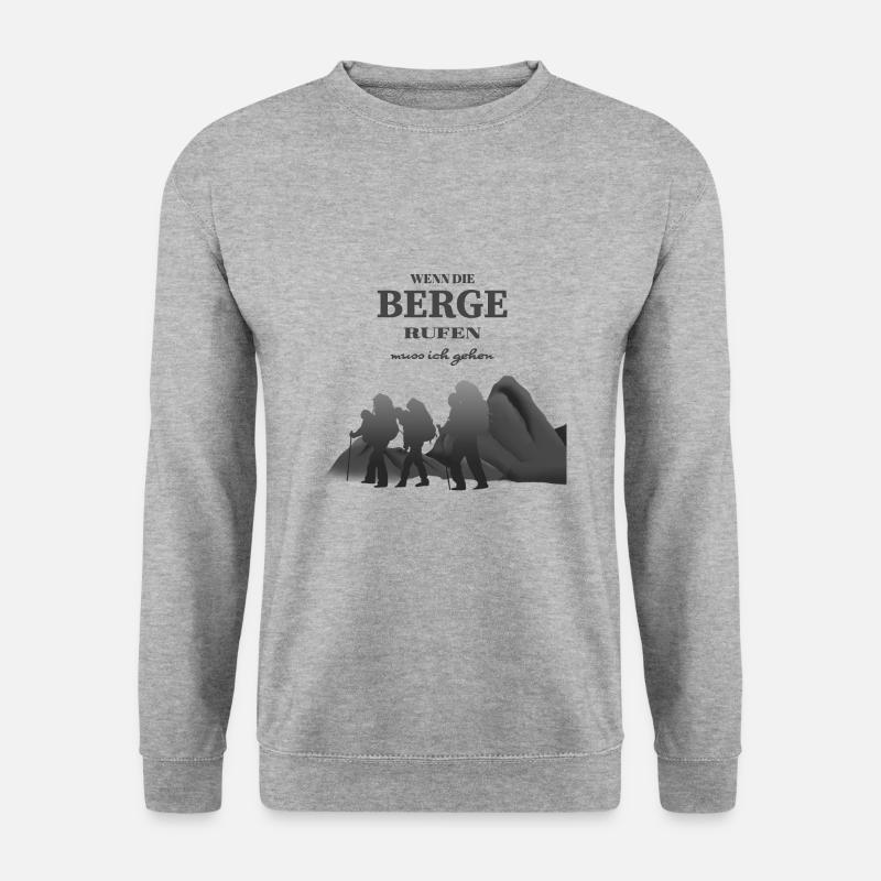 Bergsteigen - Unisex Pullover - Weißgrau meliert
