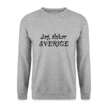 J’adore la Suède - Sweat-shirt Unisexe - gris chiné - Devant - Alina (178cm) & Michal (187cm)