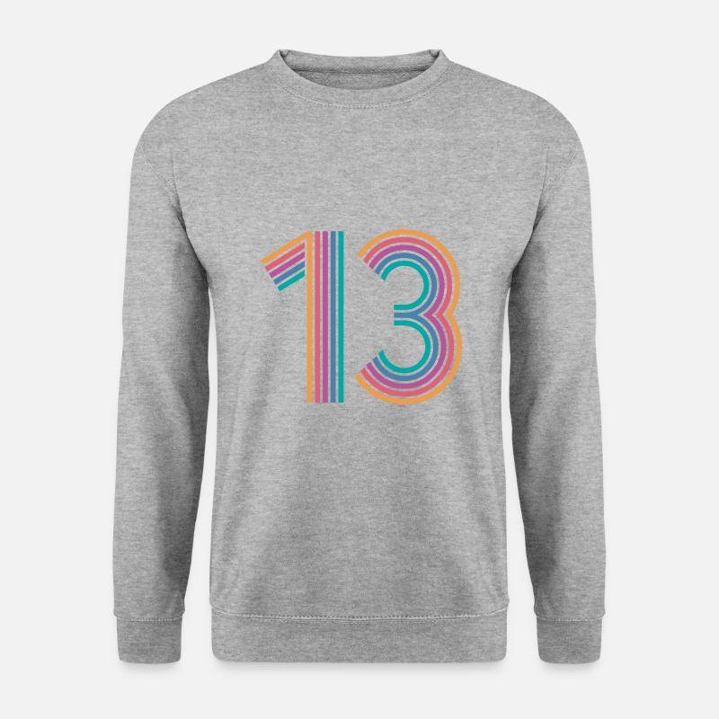 Cooles Geschenk zum 13. Geburtstag von 13 - 13 Jahren - Unisex Pullover - Weißgrau meliert