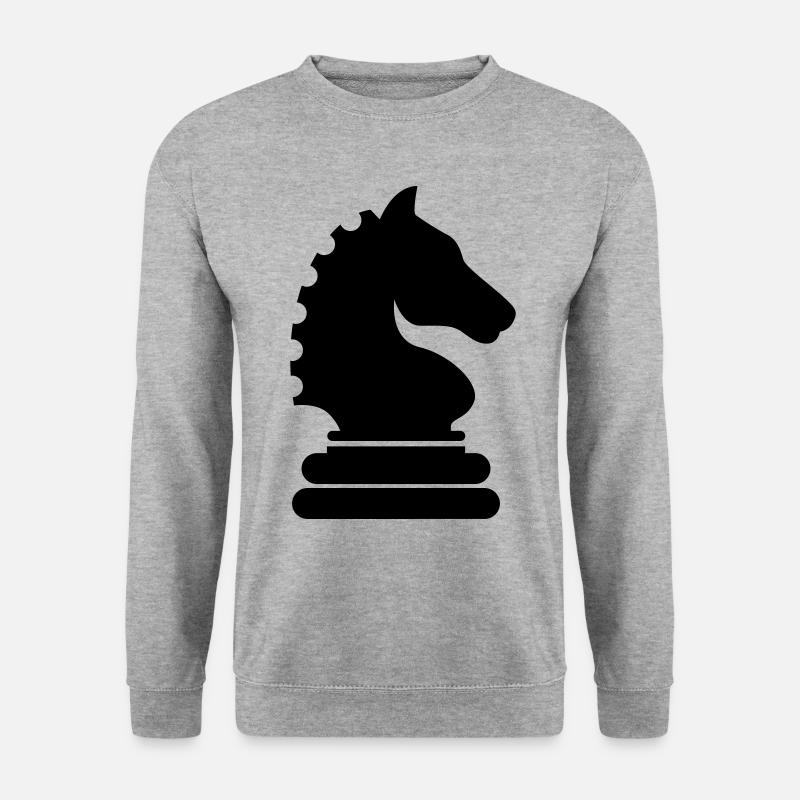 Horse chess piece - Unisex Sweatshirt - salt & pepper