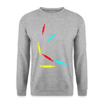 Kitchen roll rolling pin - Unisex Sweatshirt - salt & pepper - Front - Alina (178cm) & Michal (187cm)