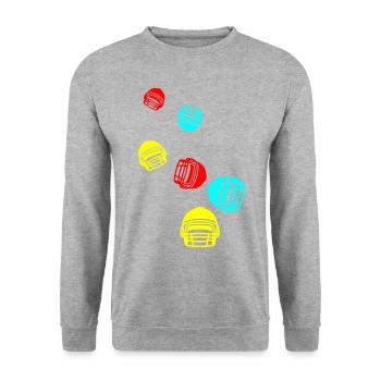 Casque de football - Sweat-shirt Unisexe - gris chiné - Devant - Alina (178cm) & Michal (187cm)