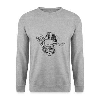 Idée cadeau de légende du moteur JDM 2JZ Motor Engine - Sweat-shirt Unisexe - gris chiné - Devant - Alina (178cm) & Michal (187cm)