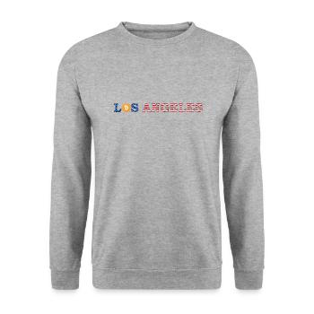 Bitcoin Los Angeles - Unisex Sweatshirt - salt & pepper - Front - Alina (178cm) & Michal (187cm)