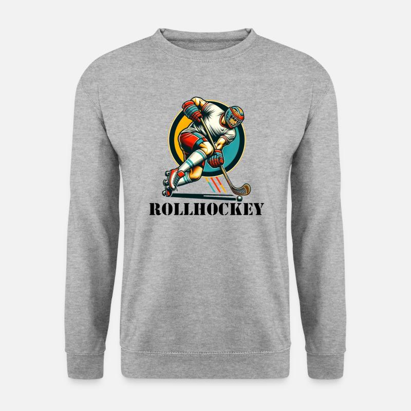Rollhockey - Unisex Pullover - Weißgrau meliert