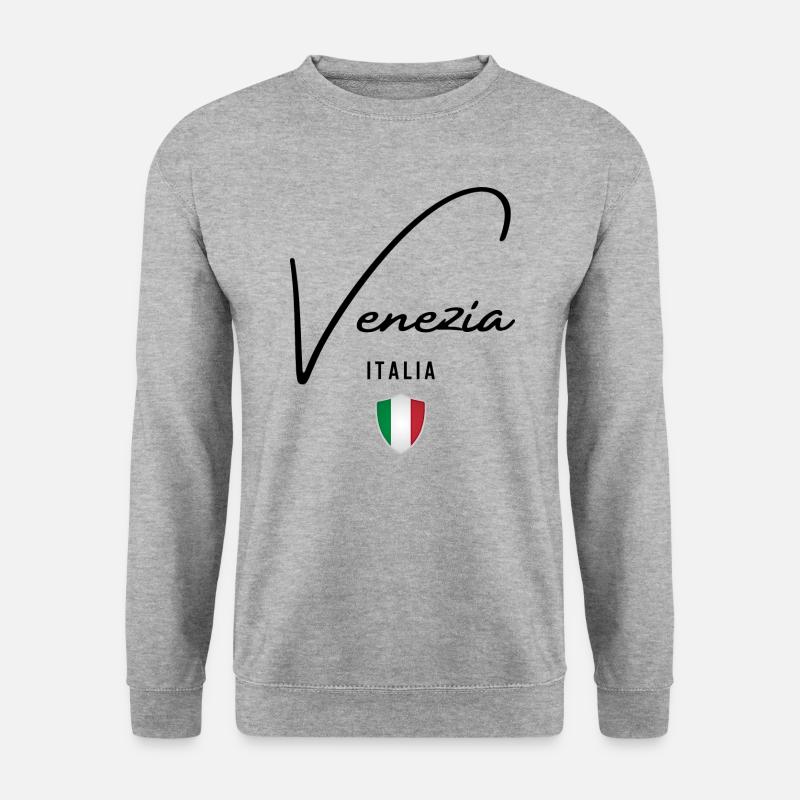 Ich liebe Venedig, Venedig Italien - Unisex Pullover - Weißgrau meliert