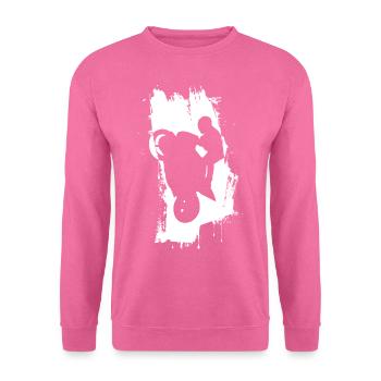 Wheeli Rider White - Unisex Sweatshirt - pink - Front