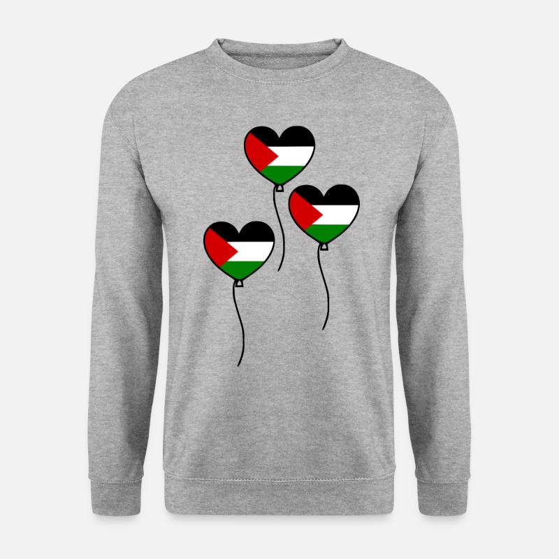 Free palestine - Unisex Pullover - Weißgrau meliert