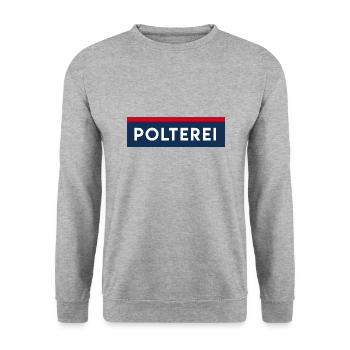Junggesellenabschied Poltern Männer Bräutigam - Unisex Pullover - Weißgrau meliert - Vorne - Alina (178cm) & Michal (187cm)