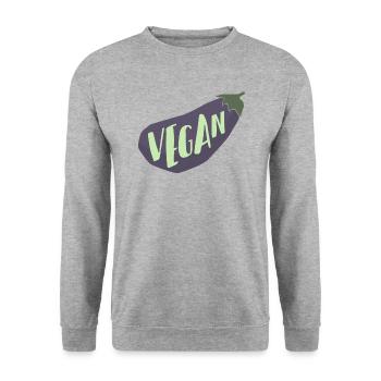 végétalien - Sweat-shirt Unisexe - gris chiné - Devant - Alina (178cm) & Michal (187cm)