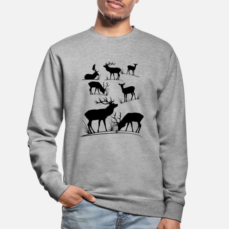 Deer, roe deer, red deer, fallow deer, deer, roe deer Unisex Sweatshirt