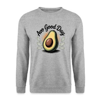 Avo Good Day - Unisex Sweatshirt - salt & pepper - Front - Alina (178cm) & Michal (187cm)