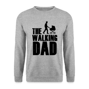 Le père de la marche - Sweat-shirt Unisexe - gris chiné - Devant - Alina (178cm) & Michal (187cm)
