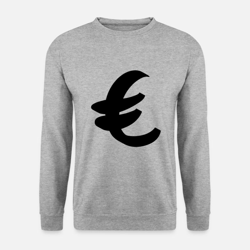 Euro - Unisex Pullover - Weißgrau meliert