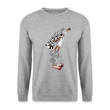 Victor Wembanyama - Sweat-shirt Unisexe - gris chiné - Devant - Alina (178cm) & Michal (187cm)