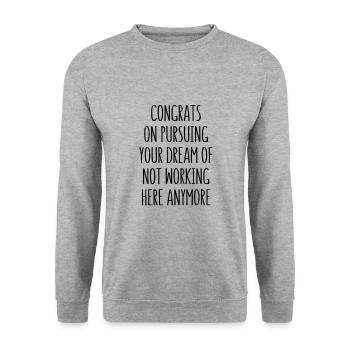 Marche des employés pour les femmes, marche des employés - Sweat-shirt Unisexe - gris chiné - Devant - Alina (178cm) & Michal (187cm)