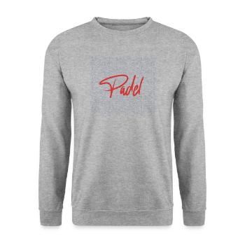 padel addict tennis passion sport - Sweat-shirt Unisexe - gris chiné - Devant - Alina (178cm) & Michal (187cm)