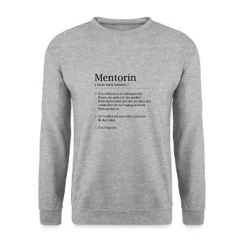 Mentorin LiA Definition Lehrerin - Unisex Pullover - Weißgrau meliert - Vorne - Alina (178cm) & Michal (187cm)