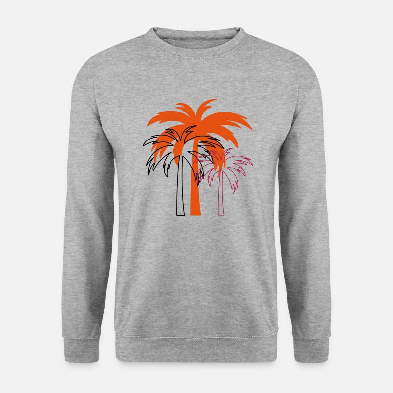 palm tree design 02 - Unisex Sweatshirt - salt & pepper