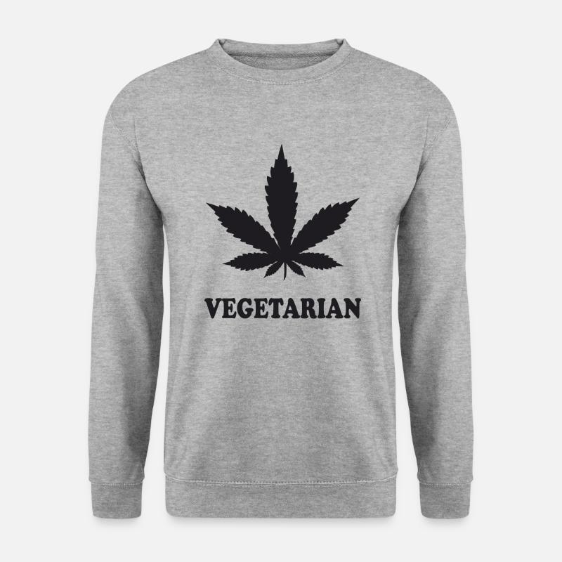 Weed Vegetarian - Unisex Pullover - Weißgrau meliert