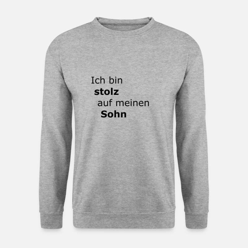 Ich bin stolz auf meinen Sohn - Unisex Pullover - Weißgrau meliert