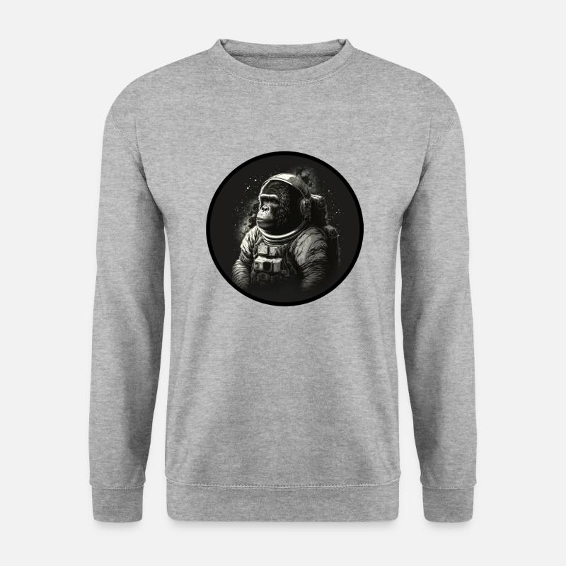 Star Monkey in Space Suit - Unisex Sweatshirt - salt & pepper