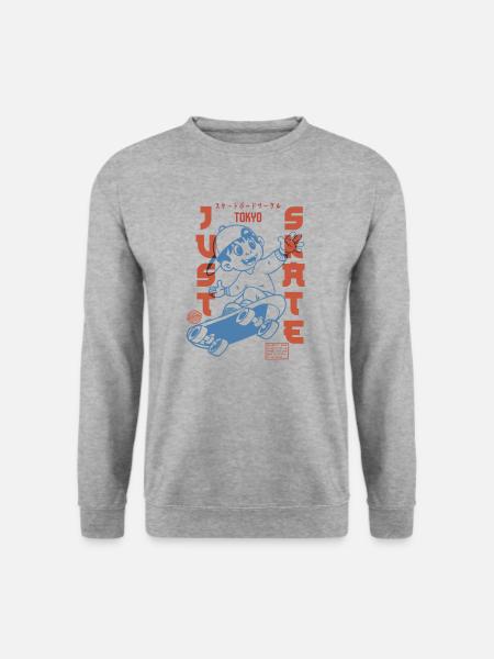 Skate To Be Great Boys - Unisex Pullover - Weißgrau meliert