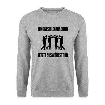 JGA - Unisex Pullover - Weißgrau meliert - Vorne - Alina (178cm) & Michal (187cm)