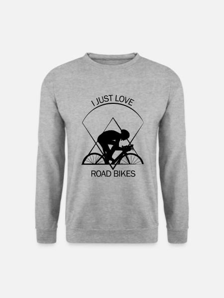 Rennrad - Unisex Pullover - Weißgrau meliert