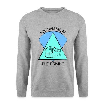 Bus Bus Driver School Bus Bus Bus Bus Driver - Unisex Sweatshirt - salt & pepper - Front - Alina (178cm) & Michal (187cm)