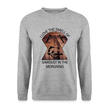 Charpentier, charpentier, charpentier, charpentier, artisan, bois - Sweat-shirt Unisexe - gris chiné - Devant - Alina (178cm) & Michal (187cm)