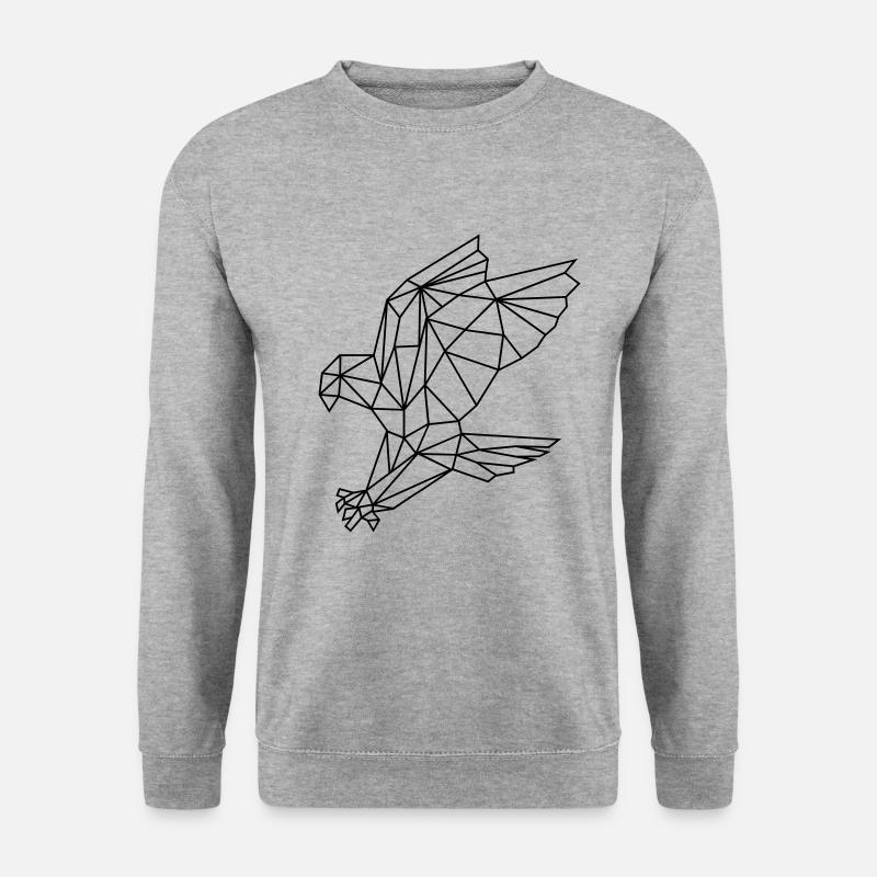Eagle | polygons - Unisex Sweatshirt - salt & pepper