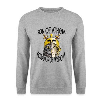 Son of Athena - Unisex Sweatshirt - salt & pepper - Front - Alina (178cm) & Michal (187cm)