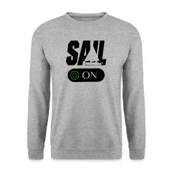 Sailing - Unisex Pullover - Weißgrau meliert - Vorne - Alina (178cm) & Michal (187cm)