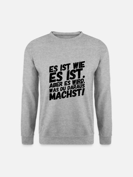 Bürohumor Büro Sprüche II - Unisex Pullover - Weißgrau meliert