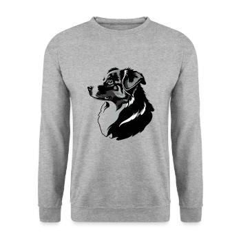 Border Collie - Conception de chien de compagnie - Sweat-shirt Unisexe - gris chiné - Devant - Alina (178cm) & Michal (187cm)