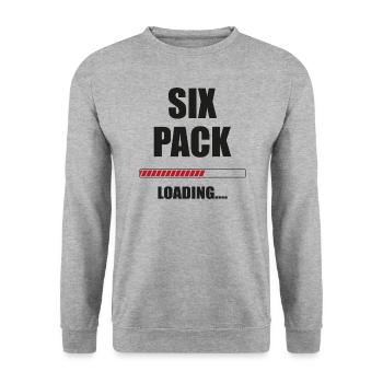 Sixpack is loading loading bar - Unisex Sweatshirt - salt & pepper - Front - Alina (178cm) & Michal (187cm)