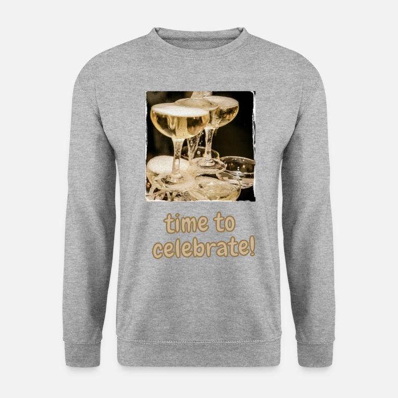 time to celebrate - Unisex Pullover - Weißgrau meliert