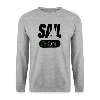 Segeln Sailing - Unisex Pullover - Weißgrau meliert - Vorne - Alina (178cm) & Michal (187cm)