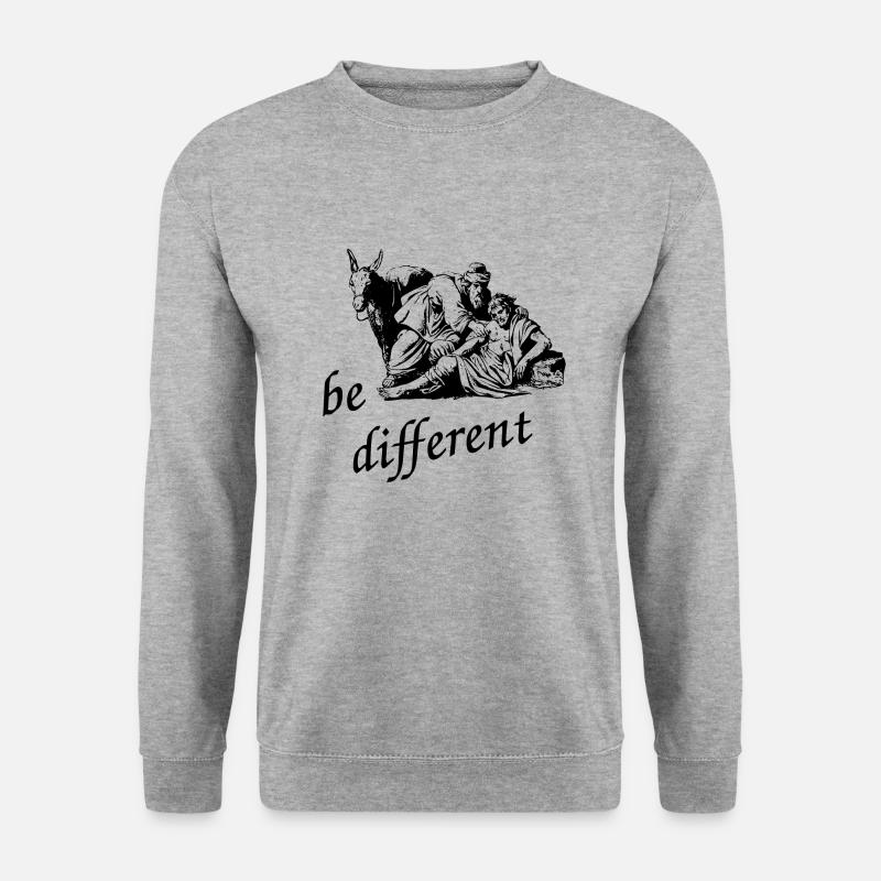 Samaritans - be different - Unisex Sweatshirt - salt & pepper
