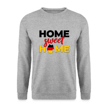 Deutschland Home Heimat Deutscher Germany - Unisex Pullover - Weißgrau meliert - Vorne - Alina (178cm) & Michal (187cm)