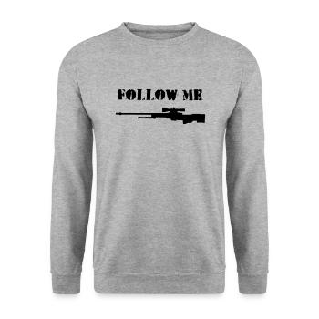Follow Me - cool CS gaming - Unisex Sweatshirt - salt & pepper - Front - Alina (178cm) & Michal (187cm)