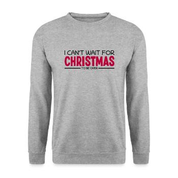 I Can't Wait for Christmas Ich Hasse Weihnachten - Unisex Pullover - Weißgrau meliert - Vorne - Alina (178cm) & Michal (187cm)