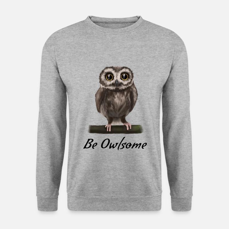 Eagle owl - besome (awesome) - Unisex Sweatshirt - salt & pepper