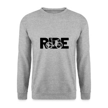 RIDE Road Bike Gravelbike Cyclocross Gravel Bike Bike - Unisex Sweatshirt - salt & pepper - Front - Alina (178cm) & Michal (187cm)