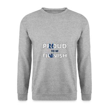 Fier d’être le drapeau finlandais Pride Finland - Sweat-shirt Unisexe - gris chiné - Devant - Alina (178cm) & Michal (187cm)