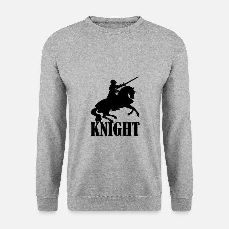 Knight Ritter Mittelalter - Unisex Pullover - Weißgrau meliert