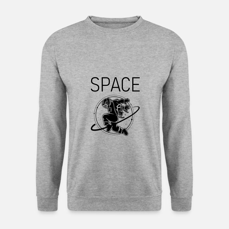 Astronaute de l’espace Weltraum Aliens - Sweat-shirt Unisexe - gris chiné