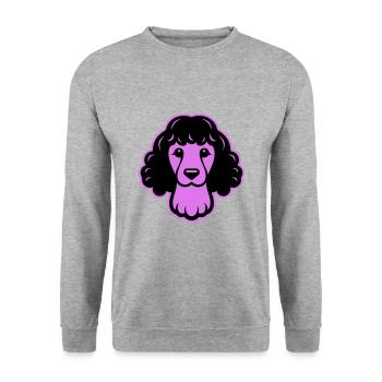Poodle Dog Head - Unisex Sweatshirt - salt & pepper - Front - Alina (178cm) & Michal (187cm)